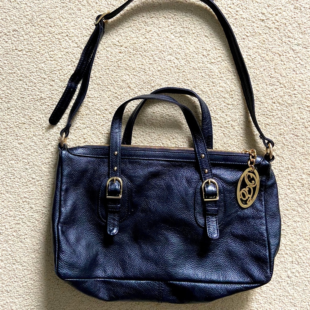 Onna Ehrlich black leather handbag